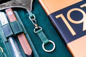 Leather Zippered A5 Leuchtturm1917 Notebook Folio - Crazy Horse Forest Green