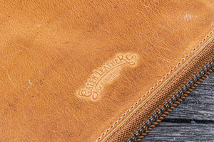 Leather Zippered A5 Leuchtturm1917 Notebook Folio - Crazy Horse Honey Ochre