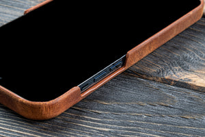 Leather iPhone 12 Mini (5.4") Hard Back Cover - Compatible with MagSafe