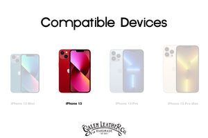 Leather iPhone 13 (6.1") Hard Back Cover