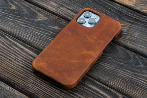 Leather iPhone 13 (6.1") Hard Back Cover