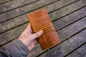 Personalized Leather Pipe Pouch/Pipe Roll - Rustic Brown