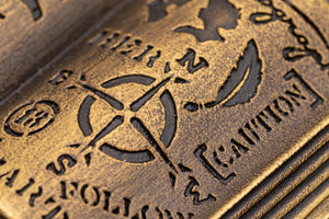 Sepia "Listen to your heart" Brass Pen Stand