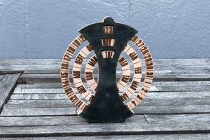 Desktop Perpetual Calendar Leather - Wood