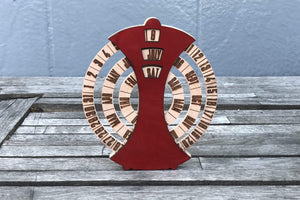 Desktop Perpetual Calendar Leather - Wood