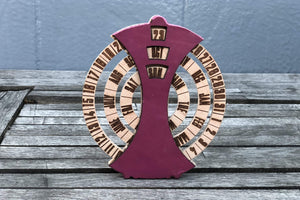 Desktop Perpetual Calendar Leather - Wood