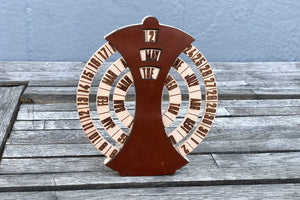 Desktop Perpetual Calendar Leather - Wood