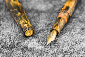 Galen X Studyo Agackakan - Fountain Pen V1 - Black Old Gold