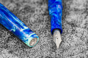 Galen X Studyo Agackakan - Fountain Pen V1 - Dark Blue Abolone