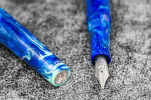 Galen X Studyo Agackakan - Fountain Pen V1 - Dark Blue Abolone