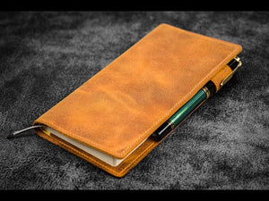 Leather Slim Hobonichi Weeks Planner Cover - C.H. Forest Green