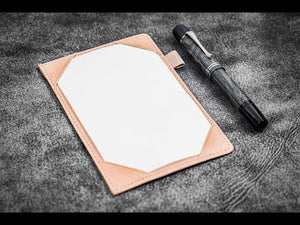 Leather Jotter Pad - Crazy Horse Navy Blue