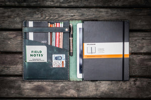 iPad Air/Pro & Extra Large Moleskine Cover - Crazy Horse Forest Green
