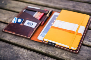 iPad Mini & Large Moleskine Cover - Crazy Horse Orange