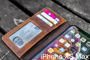 iPhone XS-MAX Leather Wallet Case - No.02
