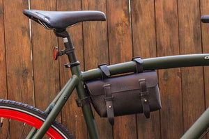 Leather Bicycle CrossBar Bag