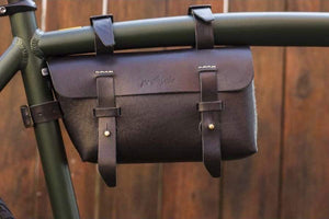 Leather Bicycle CrossBar Bag