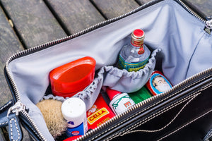 Leather Dopp Kit - Black