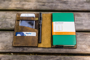 Leather Hobonichi Techo (A6) Planner Cover - Crazy Horse Brown