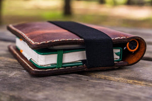 Leather Hobonichi Techo (A6) Planner Cover - Crazy Horse Orange