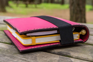 Leather Leuchtturm1917 A5 Notebook Cover - Pink