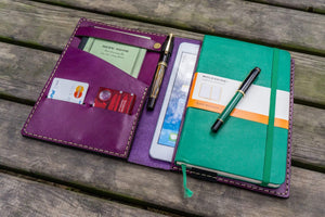 Leather Leuchtturm1917 A5 Notebook Cover - Purple