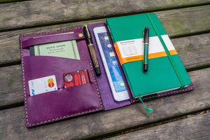 Leather Leuchtturm1917 A5 Notebook Cover - Purple