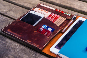 Leather Leuchtturm1917 B5 Notebook & iPad Air/Pro Cover - Crazy Horse Orange