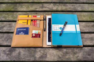 Leather Leuchtturm1917 B5 Notebook & iPad Air/Pro Cover - Natural