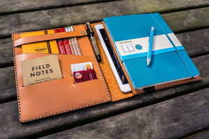 Leather Leuchtturm1917 B5 Notebook & iPad Air/Pro Cover - Orange