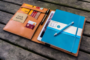 Leather Leuchtturm1917 B5 Notebook & iPad Air/Pro Cover - Orange
