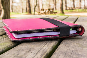 Leather Leuchtturm1917 B5 Notebook & iPad Air/Pro Cover - Pink