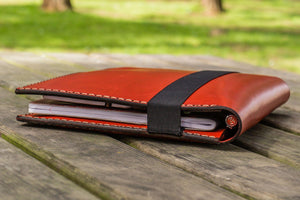 Leather Leuchtturm1917 B5 Notebook & iPad Air/Pro Cover - Red