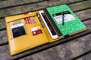 Leather Leuchtturm1917 B5 Notebook & iPad Air/Pro Cover -Yellow