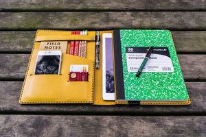 Leather Leuchtturm1917 B5 Notebook & iPad Air/Pro Cover -Yellow