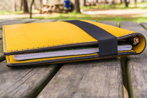 Leather Leuchtturm1917 B5 Notebook & iPad Air/Pro Cover -Yellow