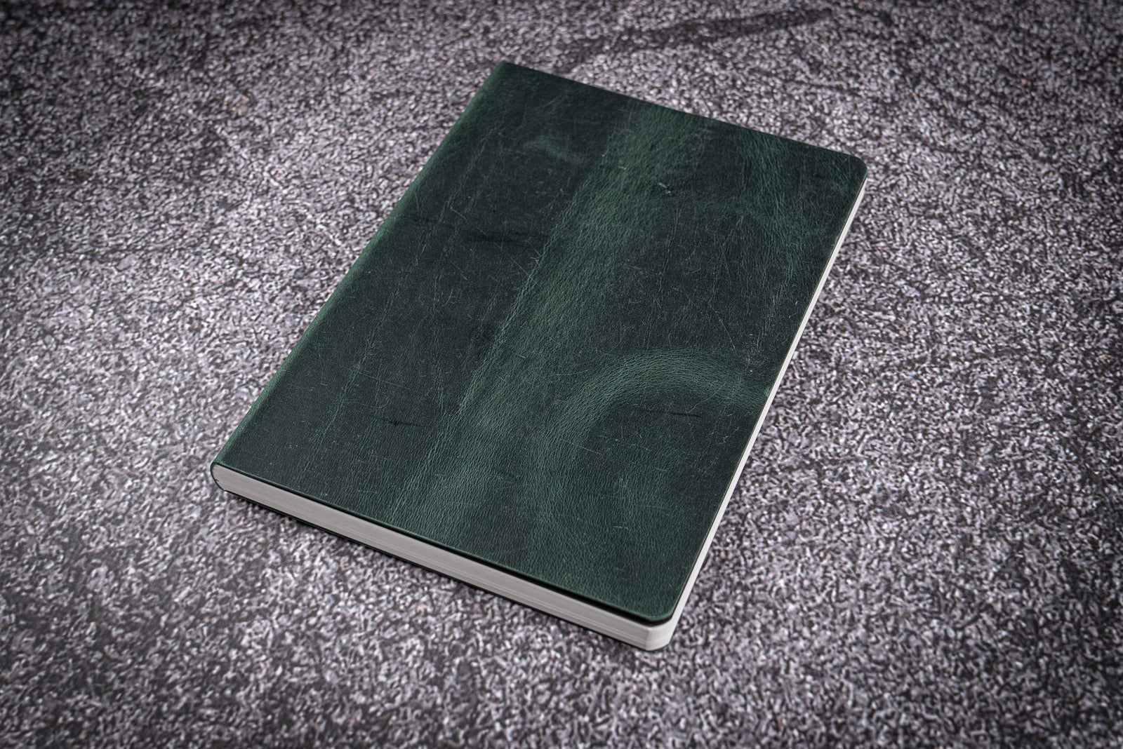 Leather Notebook B6 - Tomoe River Paper - Crazy Horse Forest Green