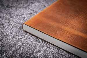 Leather Notebook - Tomoe River Paper - B6 - Crazy Horse Brown