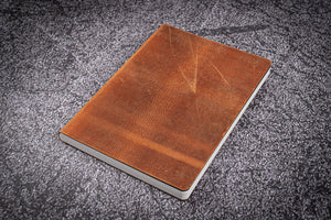 Leather Notebook - Tomoe River Paper - B6 - Crazy Horse Brown