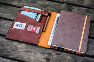 Leather Rhodia A5 Notebook & iPad Mini Cover - Crazy Horse Tan
