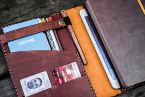 Leather Rhodia A5 Notebook & iPad Mini Cover - Crazy Horse Tan