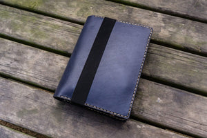 Leather Rhodia A5 Notebook & iPad Mini Cover - Navy Blue