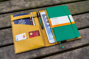 Leather Rhodia A5 Notebook & iPad Mini Cover - Yellow