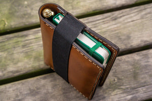 Leather Rhodia A6 Notebook Cover - Brown