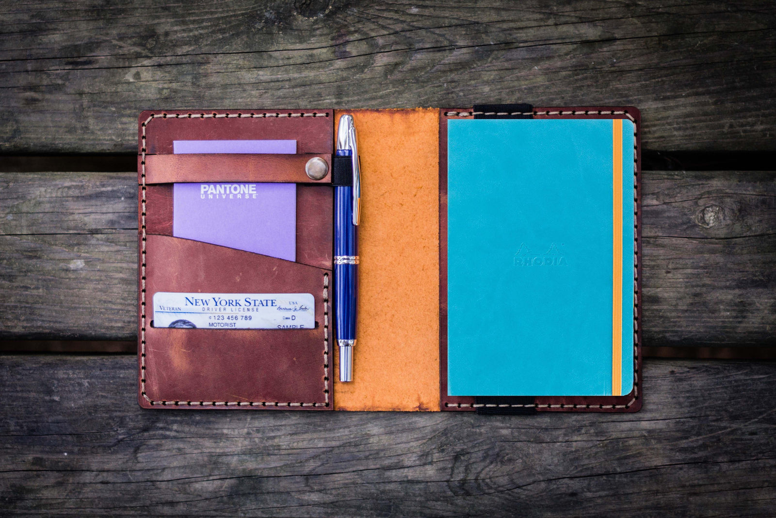 Leather Rhodia A6 Notebook Cover - Crazy Horse Tan