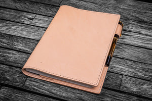 Leather Slim B6 Notebook / Planner Cover - Undyed Leather