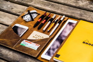 Leuchtturm1917 A4 - A4+ Leather Cover Portfolio - Crazy Horse Brown