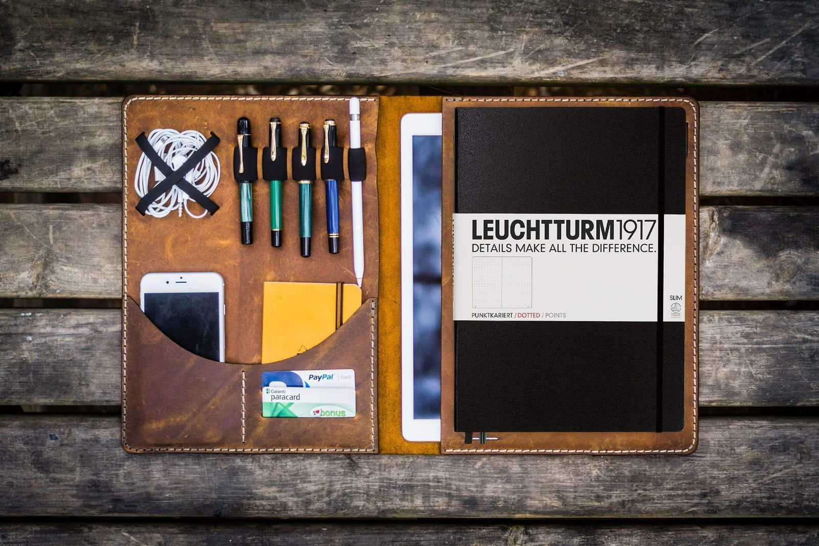 Leuchtturm1917 A4 - A4+ Leather Cover Portfolio - Crazy Horse Brown