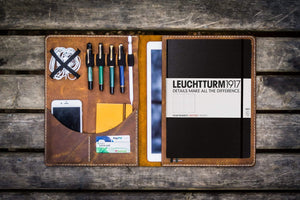 Leuchtturm1917 A4 - A4+ Leather Cover Portfolio - Crazy Horse Brown