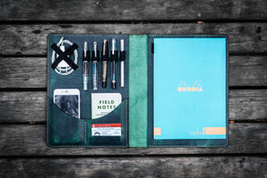 Leuchtturm1917 A4 - A4+ Leather Cover Portfolio - Crazy Horse Forest Green